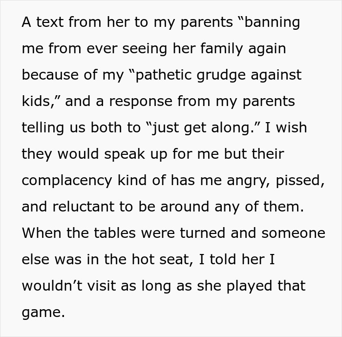 Text excerpt showing a man&rsquo;s frustration over family brainwashing and deciding to cut contact with relatives.