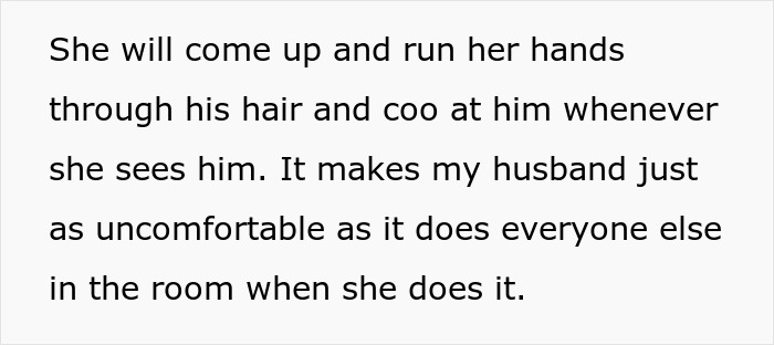 Text excerpt describing discomfort and anxiety linked to new mom&rsquo;s reactions during in-laws visits, highlighting family tension.
