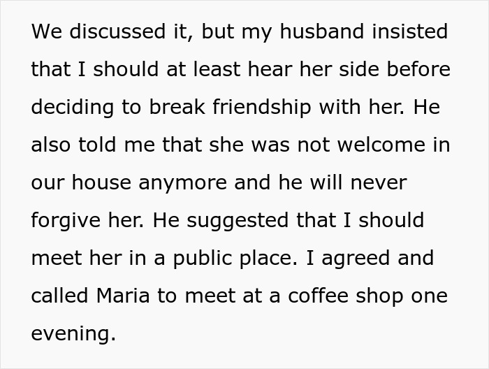 Alt text: Wife sees hubby without shirt and bestie naked after hearing moaning, sensing something happened between them.