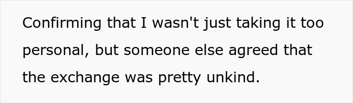 Text saying a suspicious woman trusts her gut instinct after an unkind exchange, uncovering a diabolical conspiracy.