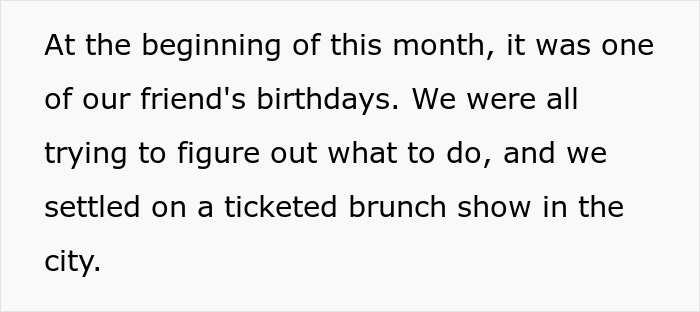 Text excerpt from a story about a suspicious woman trusting her gut instinct to uncover a conspiracy by her best friends.