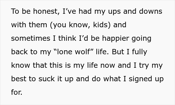 Text excerpt about a man struggling to accept his wife&rsquo;s kids and refusing to adopt after discovering a secret about their father.