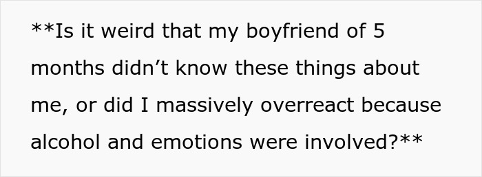 Text excerpt from a relationship story highlighting romantic indifference and forgotten details about a boyfriend.