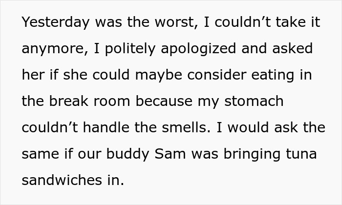 Lady Reports Coworker For Complaining About "Cultural" Food, Says Her &ldquo;Nausea&rdquo; Is &ldquo;Repressed Racism&rdquo;