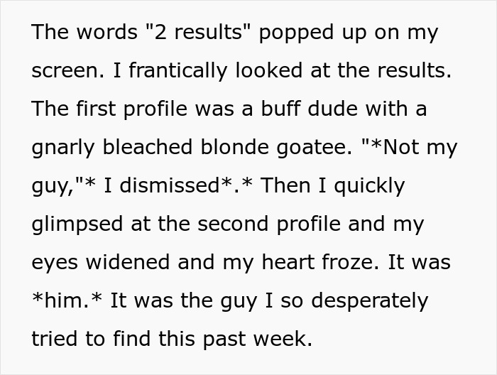 Text describing a woman&rsquo;s search for her perfect first date abroad after deleting the dating app.