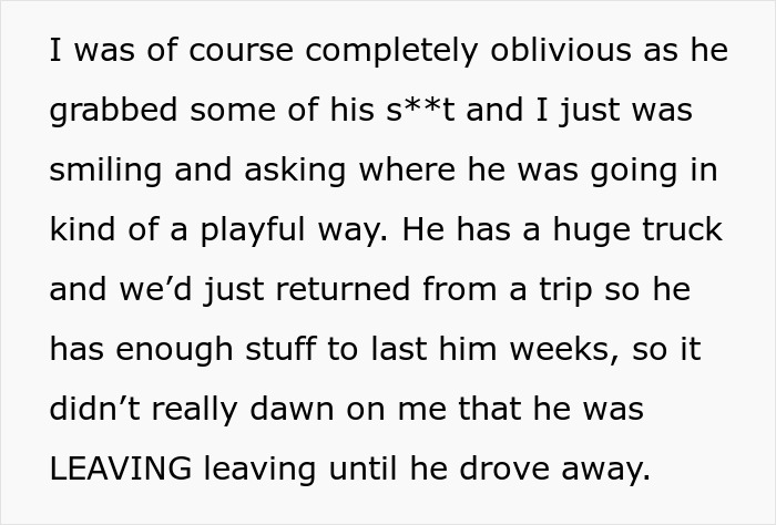 Alt text: Woman’s innocent goofy joke revealing her husband’s horrible cheating behavior through playful and oblivious moments