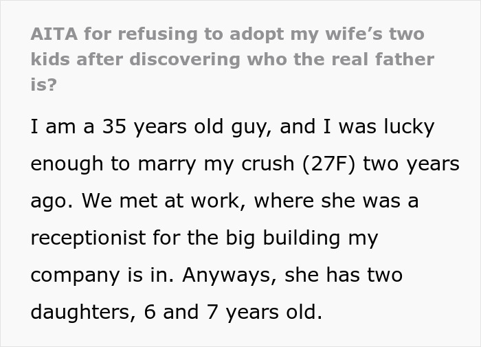 Man refusing to adopt wife&rsquo;s kids after spying and discovering hidden truth about their father.