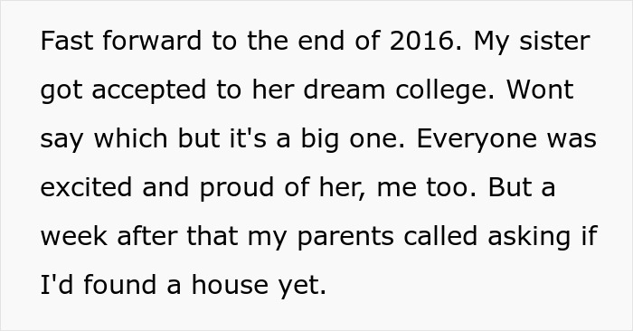 Text about sibling’s house and harsh reality check connected to uninvited to the wedding and honeymoon expectations. Text about sibling’s house and harsh reality check connected to uninvited to the wedding and honeymoon expectations.