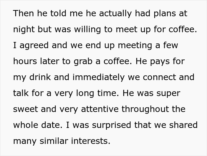 Text describing a lady&rsquo;s perfect first date abroad where she deletes her dating app and loses contact with him.