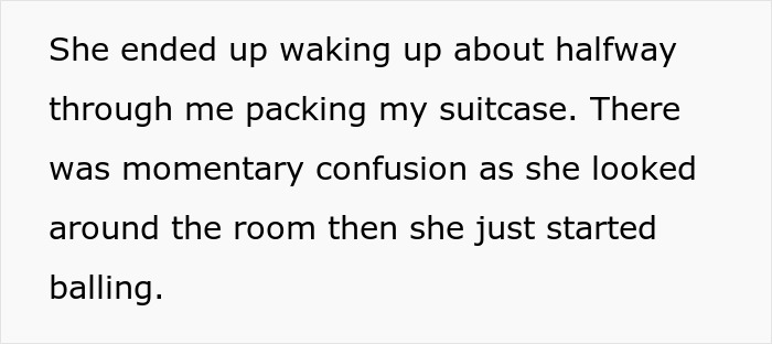 Woman admits to cheating multiple times for variety while husband tells her parents then leaves the room packing.