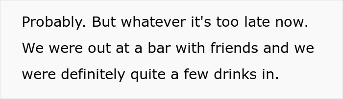 Text excerpt discussing being out at a bar with friends and having quite a few drinks in a story of romantic indifference.