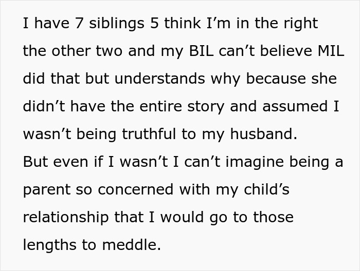 Text excerpt about MIL secretly DNA testing grandkid, causing family tensions and unexpected backlash against her actions.