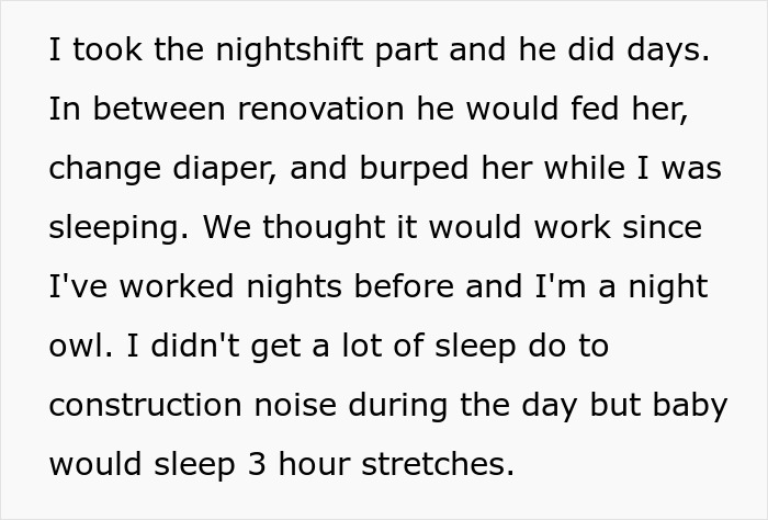 Man caring for baby at night, waking up at 4 AM, with concerned mom worried he's doing too much.