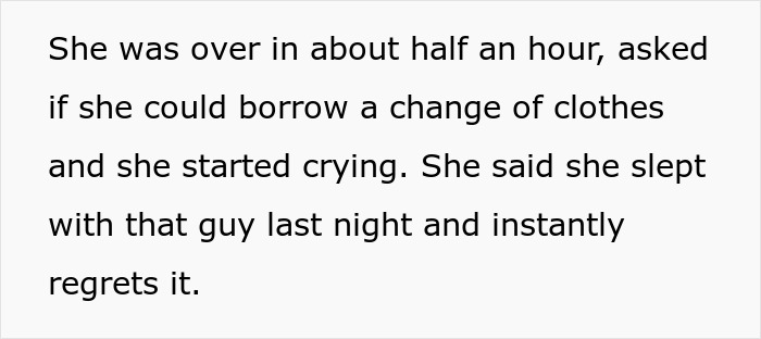 Woman confesses to one night stand, hides it from boyfriend, friend threatens exposure, and discovers a horrible secret.