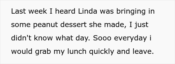 Rude Coworker Chokes On Peanut Dessert, Guy With Severe Allergy Takes Heat For Not Helping Her Rude Coworker Chokes On Peanut Dessert, Guy With Severe Allergy Takes Heat For Not Helping Her