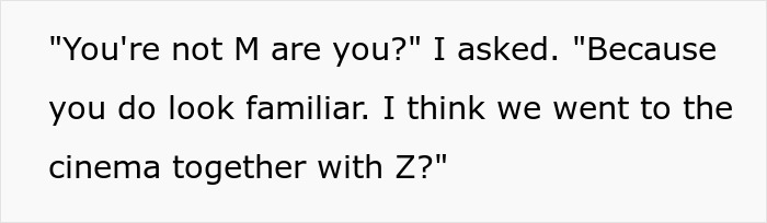 Man recalling random meeting with his teenage ex who now lives as a man in the US, reflecting on the familiar encounter.