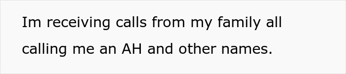 Text message conversation showing a person upset about being called names by family during a dad evicting teen daughter crisis.