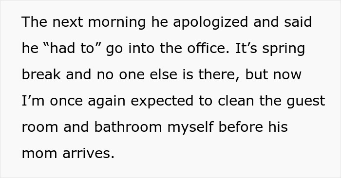 Text excerpt about man frustrated as hubby assigns household chores, sparking debate on whether he's truly busy with work. Text excerpt about man frustrated as hubby assigns household chores, sparking debate on whether he's truly busy with work.