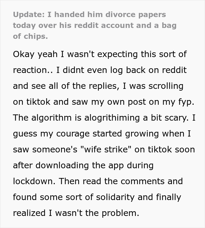 Man Throwing A Bag Of Chips At Wife Is Her Last Straw, She Leaves Him For The 4th And Last Time