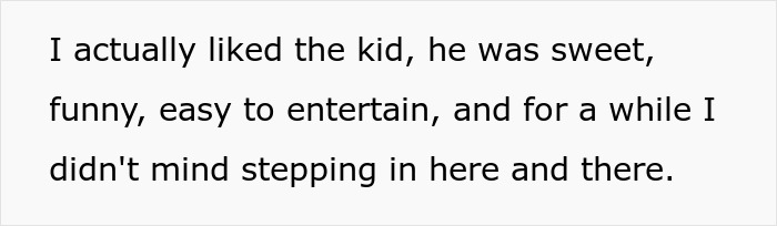 Text excerpt about woman feeling harassed to watch her ex&rsquo;s nephew despite breakup, reflecting challenges after separation.