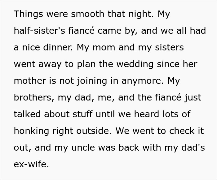 Bride horrified after uncovering why dad cut off his family, regrets inviting them to the wedding celebration.