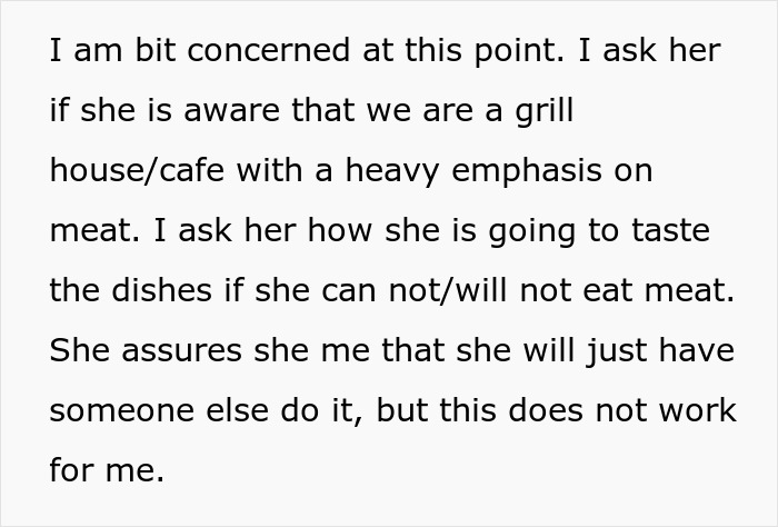 Vegan Chef Applies To Run Meat-Heavy Grill Kitchen, Interview Ends In Meltdown As She Gets Rejected