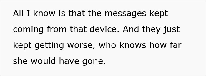 Text excerpt describing worsening messages, related to woman suspecting husband is a psychopath. Text excerpt describing worsening messages, related to woman suspecting husband is a psychopath.