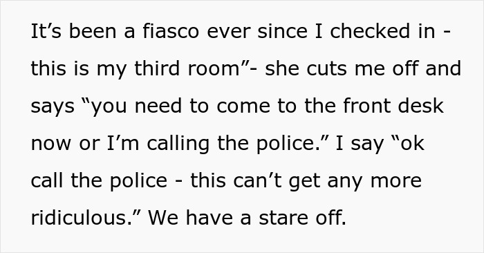 Hotel Staff Threaten To Call Police On Loyal Customer, She Shuts Them Down By Exposing Their Own Mistake