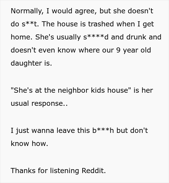 Man complains about his wife&rsquo;s behavior and their 9-year-old daughter&rsquo;s whereabouts, sparking online concerns about the kid.