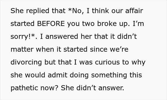 Text excerpt about a woman uncovering her husband&rsquo;s affair affecting her life after the accident.