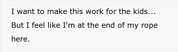 Text on a white background reads a man expressing feeling crushed and at the end of his rope after wife says he doesn&rsquo;t excite her.