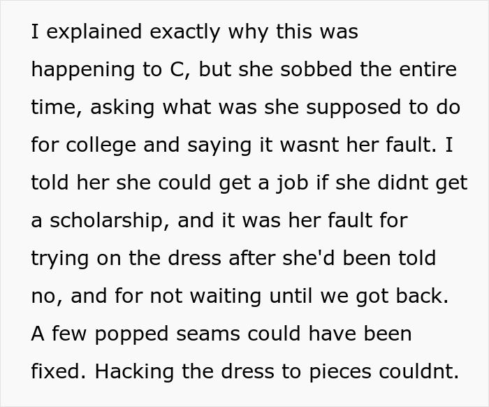 Teen Claims Her Dad &ldquo;Ruined Her Future&rdquo; After Making Her Pay For The Wedding Dress She Destroyed