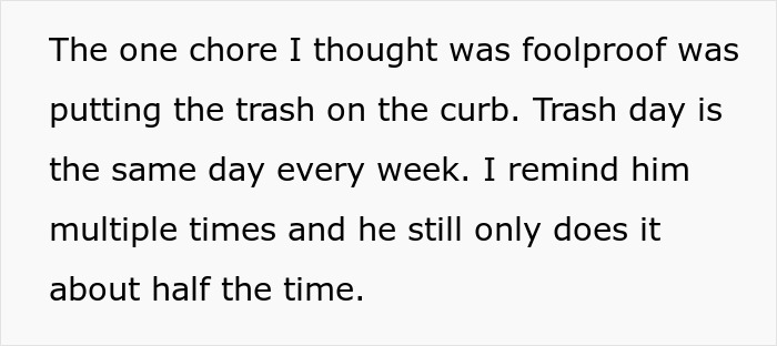 Text discussing a man upset as hubby dumps household chores on him, raising questions if he is really busy with work. Text discussing a man upset as hubby dumps household chores on him, raising questions if he is really busy with work.