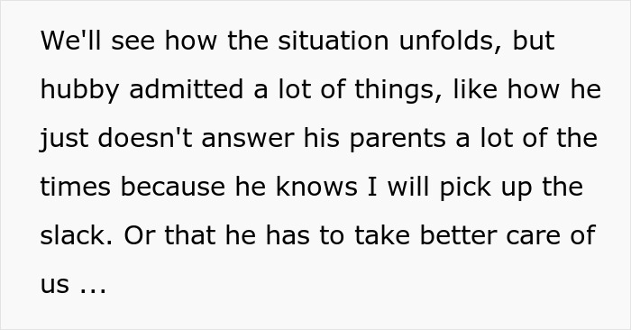 Text excerpt about a woman and her husband dealing with family expectations and money issues with in-laws.