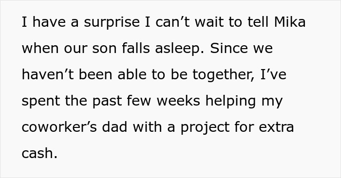 Text excerpt about a family dealing with grandparents who kick young family out over toddler and medical school conflict.
