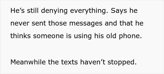 Text describing a woman suspecting her husband is a psychopath after horrifying texts, with suspicions growing. Text describing a woman suspecting her husband is a psychopath after horrifying texts, with suspicions growing.