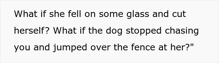 Wife and twin girls near fence worried as dog chases them, raising safety concerns about the dog&rsquo;s behavior.