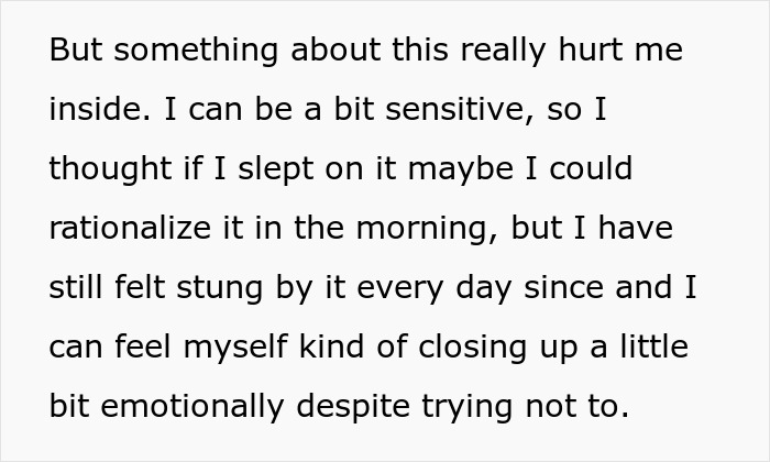 Emotional text about wife feeling hurt and sensitive after hubby compares her to his model pretty ex. Emotional text about wife feeling hurt and sensitive after hubby compares her to his model pretty ex.