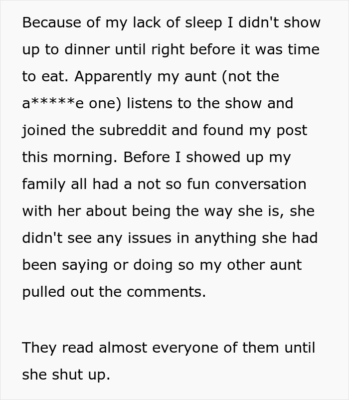 As pessoas sugerem reviravoltas para essa mulher que odeia a tia, a família encontra o posto e faz o trabalho para ela