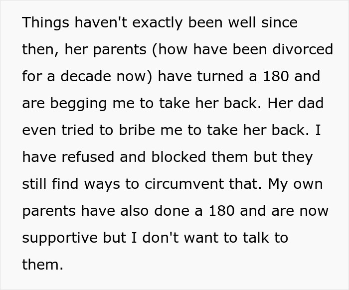 Text excerpt about relationship struggles after trashing girlfriend's gift, highlighting family conflicts and attempts at reconciliation.