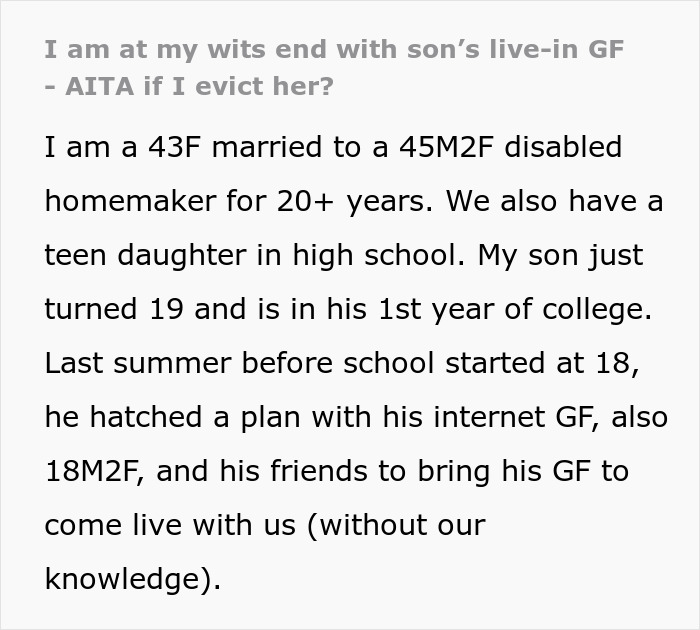 Mother frustrated as random internet stranger moves in with boyfriend&rsquo;s family, causing household tension and conflict.