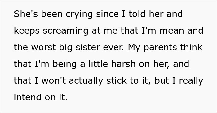 19YO Refuses To See Her 10YO Sis Who Keeps Destroying Her Stuff, Mad As Mom And Dad Push Back
