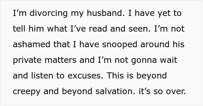 Woman weirded out by husband&rsquo;s obsession with sister&rsquo;s weight discovers revealing texts before deciding to divorce him.