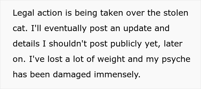 O relacionamento “perfeito” do homem desmorona depois que a namorada trai, pega o gato e desaparece