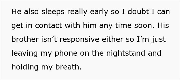 Text excerpt showing a woman’s innocent goofy joke hinting at her husband being a horrible cheating jerk.