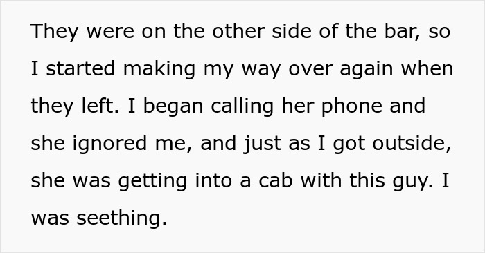 Text excerpt about a cheater hiding a one night stand from her boyfriend while a friend threatens to expose her secret.