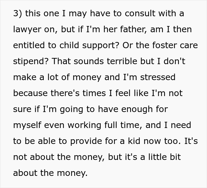 Alt text: Single man stressed about child support and financial challenges after learning he is her legal father from child services. Alt text: Single man stressed about child support and financial challenges after learning he is her legal father from child services.