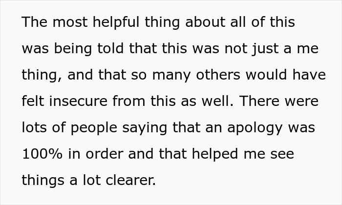 Text excerpt discussing wife realizing husband downgraded from gorgeous to kind, feeling crushed over comparison to ex model pretty. Text excerpt discussing wife realizing husband downgraded from gorgeous to kind, feeling crushed over comparison to ex model pretty.