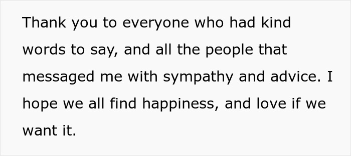 Alt text: Heartfelt message about love and happiness that resonates with the story of reconnecting with a past love.