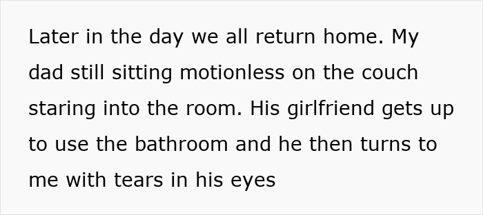 Man sitting motionless on couch with tears in his eyes after grandson&rsquo;s funeral amidst breakup drama.